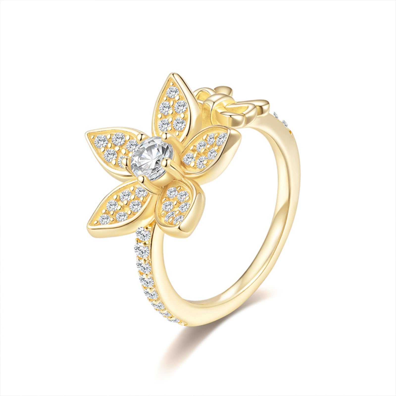 Bagues en or moissanite anti-ternissement alliance argent de mariage - 8
