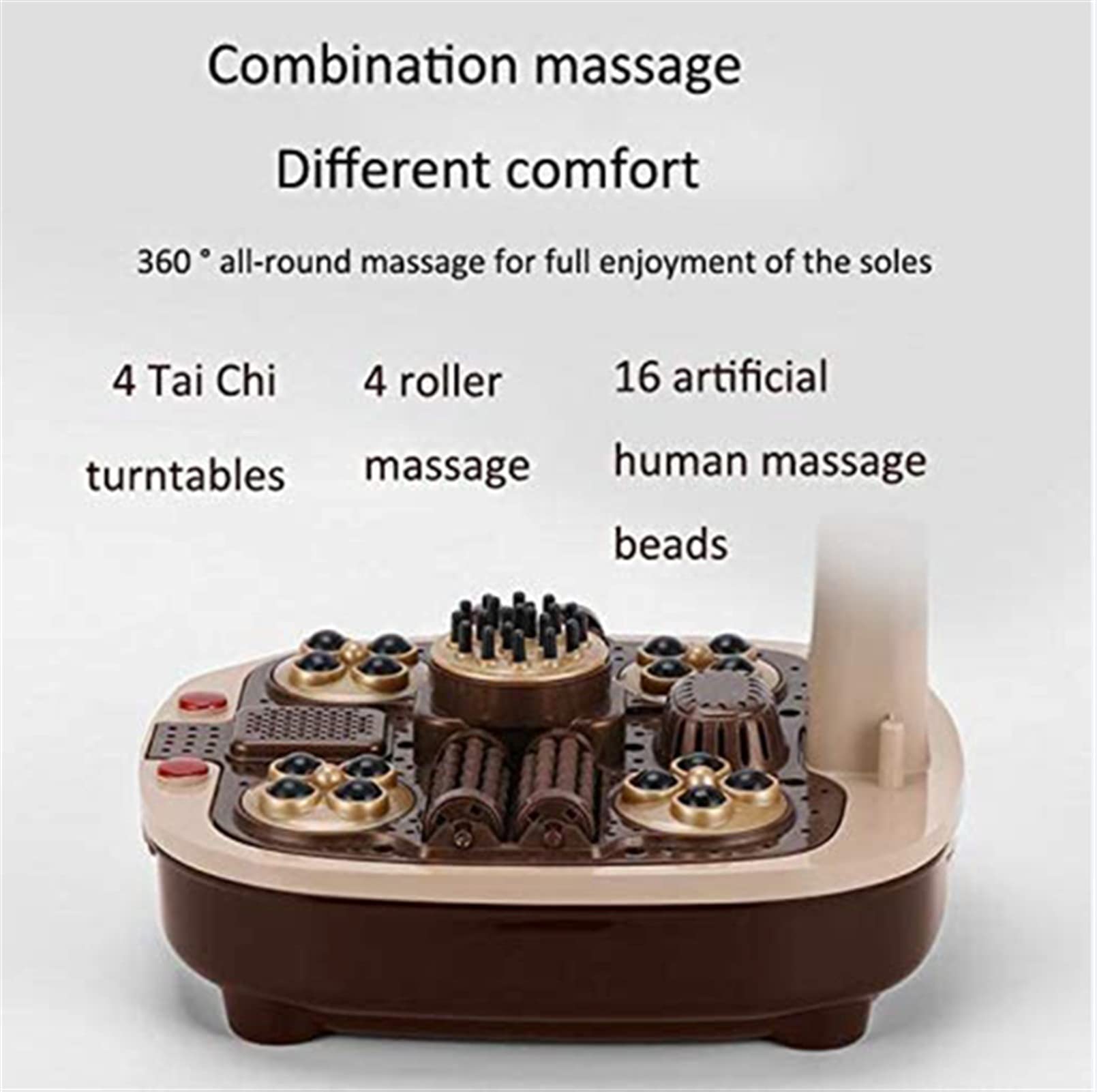 Elettrico con Funzione Calore Massaggiatore Piedi Domestico Shiatsu Massaggio Plantare, Bolle E Vibrazione Calore per La Cura dei Piedi E Sollievo dallo Stress