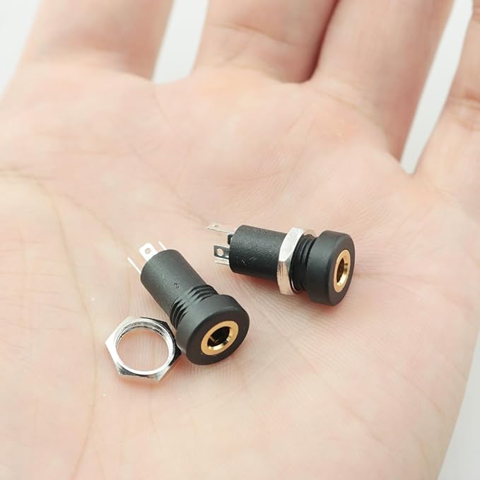 10 Conectores Jack 3.5mm 4 Polos Montaje Panel Estéreo Negro miniatura 5