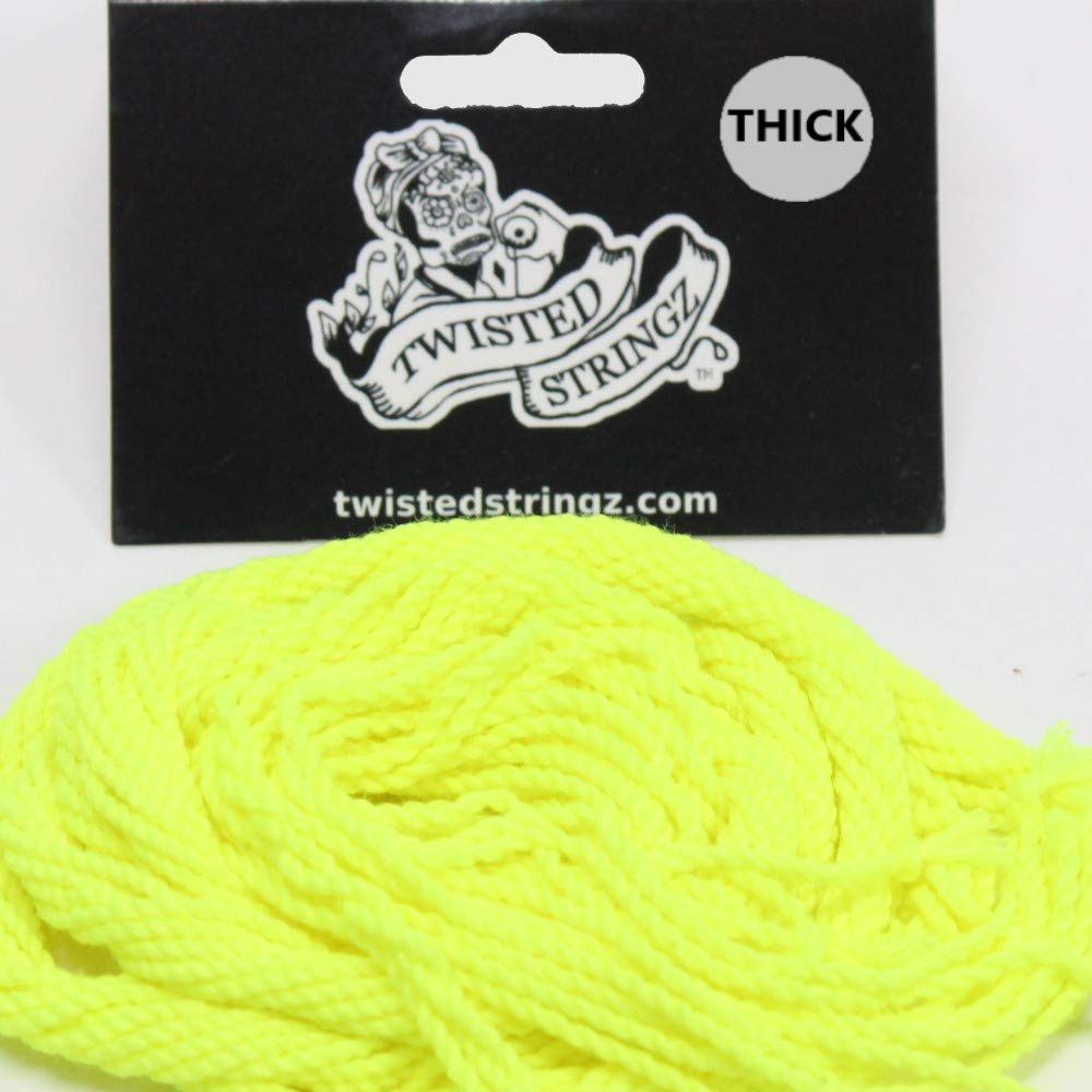 Twisted Stringz Yo-Yo Strings - Polyester - Solid Thick YoYo String - 10 Pack (Yellow)