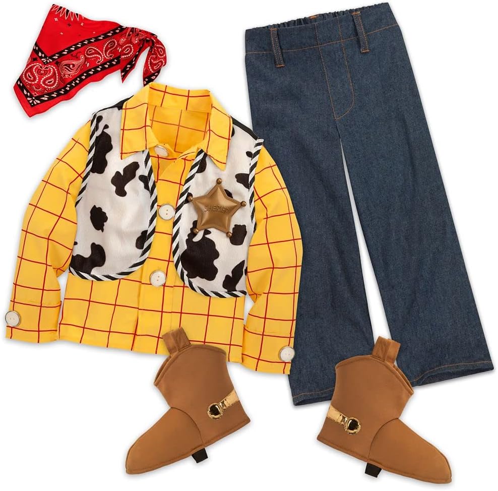 Disney Store Official Boys Dress Up Costumes for Play (Woody from Toy Story) - Premium Costumes for Kids, Cosplay for Children - Size 4