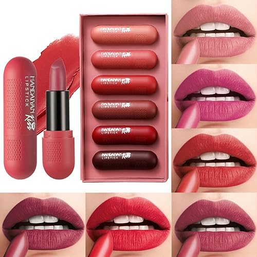 YIBABY Juego de 6 colores de terciopelo suave mate impermeable de larga duración con forma de grabadora de terciopelo para todas las ocasiones y