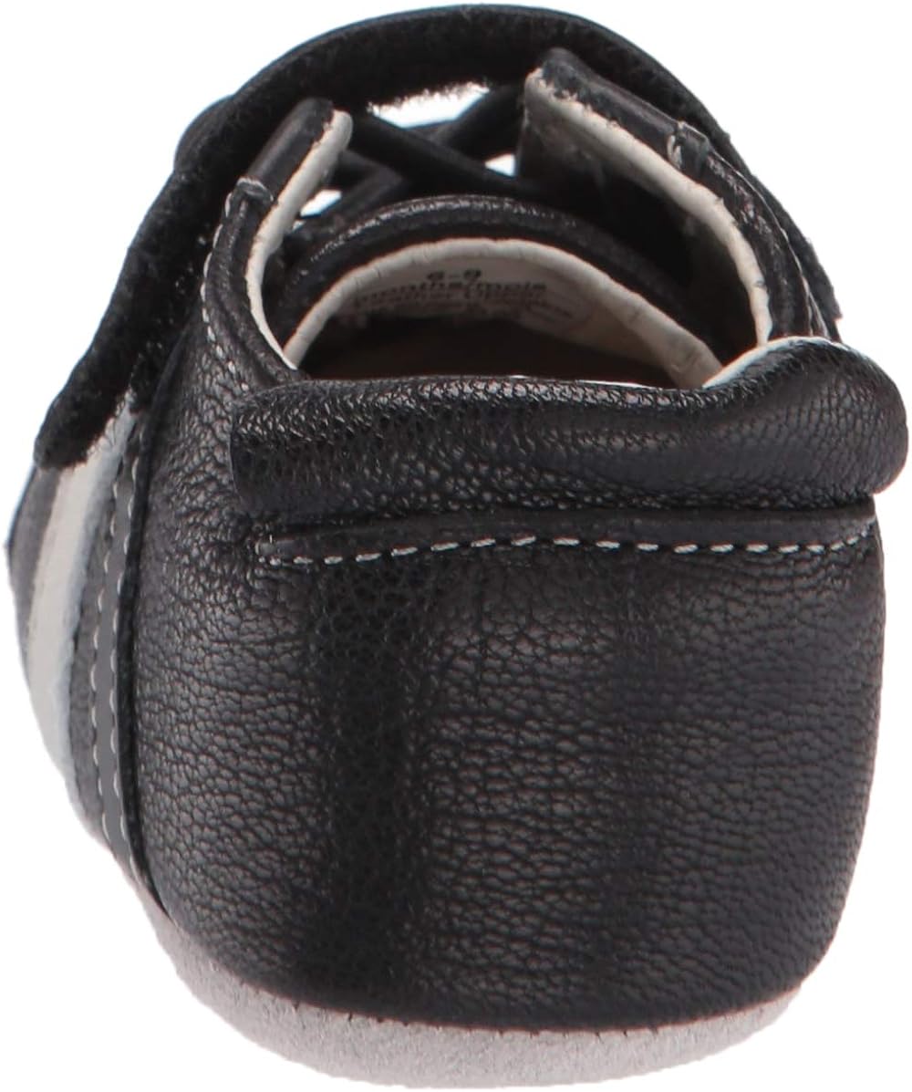  | Robeez Baby Boys Sneaker-First Kicks Crib Shoe, Rowan Black, 9 Months-12 Months Infant | Sneakers