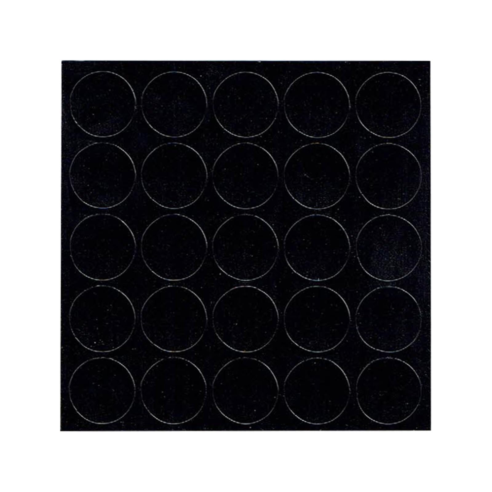 KwikCaps Screw Hole Covers and Head Covers, Self-Adhesive 14mm SINGLE SHEET of 25 PVC Screw Stickers, Black (Grained)
