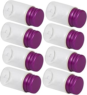 WOFASHPURET 1 Set 12PCS Bottled Glass Powder Liquid containers Portable Glass Aluminum Cap Travel Powder Container with Cover Multicolor Seal Storage Bottle Vial Grease