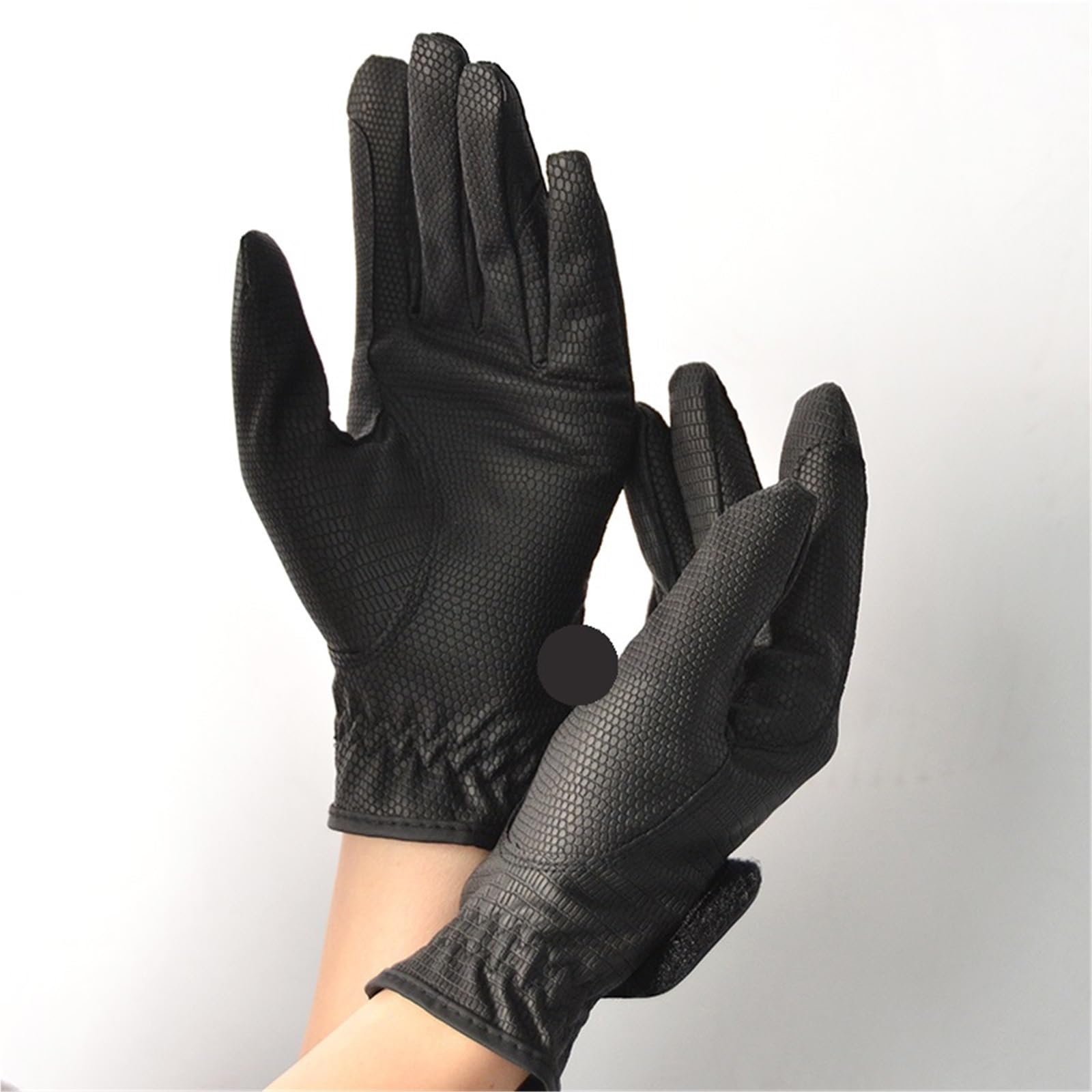 Guanti da Equitazione Guanti da Equitazione Guanti da Equitazione Guanti Antiscivolo for Bici con Dita Intere for Attrezzature da Esterno per L'Equitazione(Black,M)