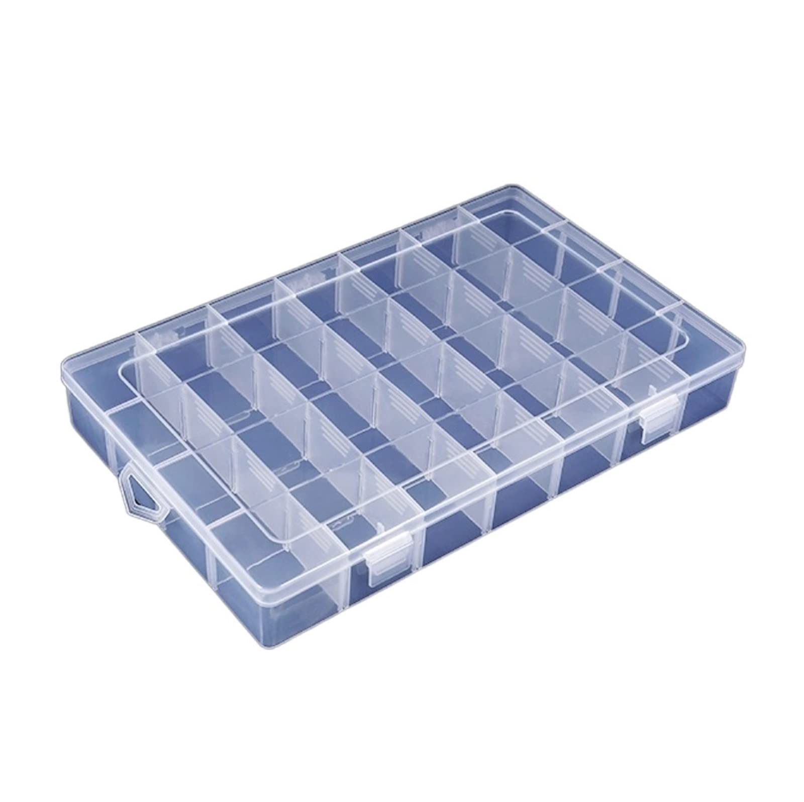 TUFFS Tool Box for Garage Plastic Organizer Containers Storage Suitcase Screw Professional Toolbox Electronic Components (Color : 28 Grid, Size : A)