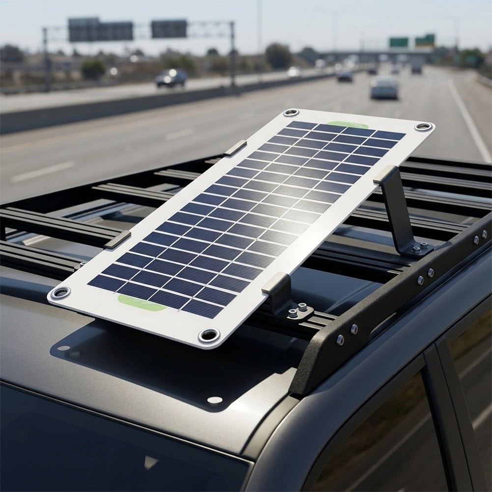 30 W Termoventilatore solare portatile 12 V per veicoli e campeggio, modulo solare in silicone cristallino 145 x 330 mm, calore rapido per esterni, nero