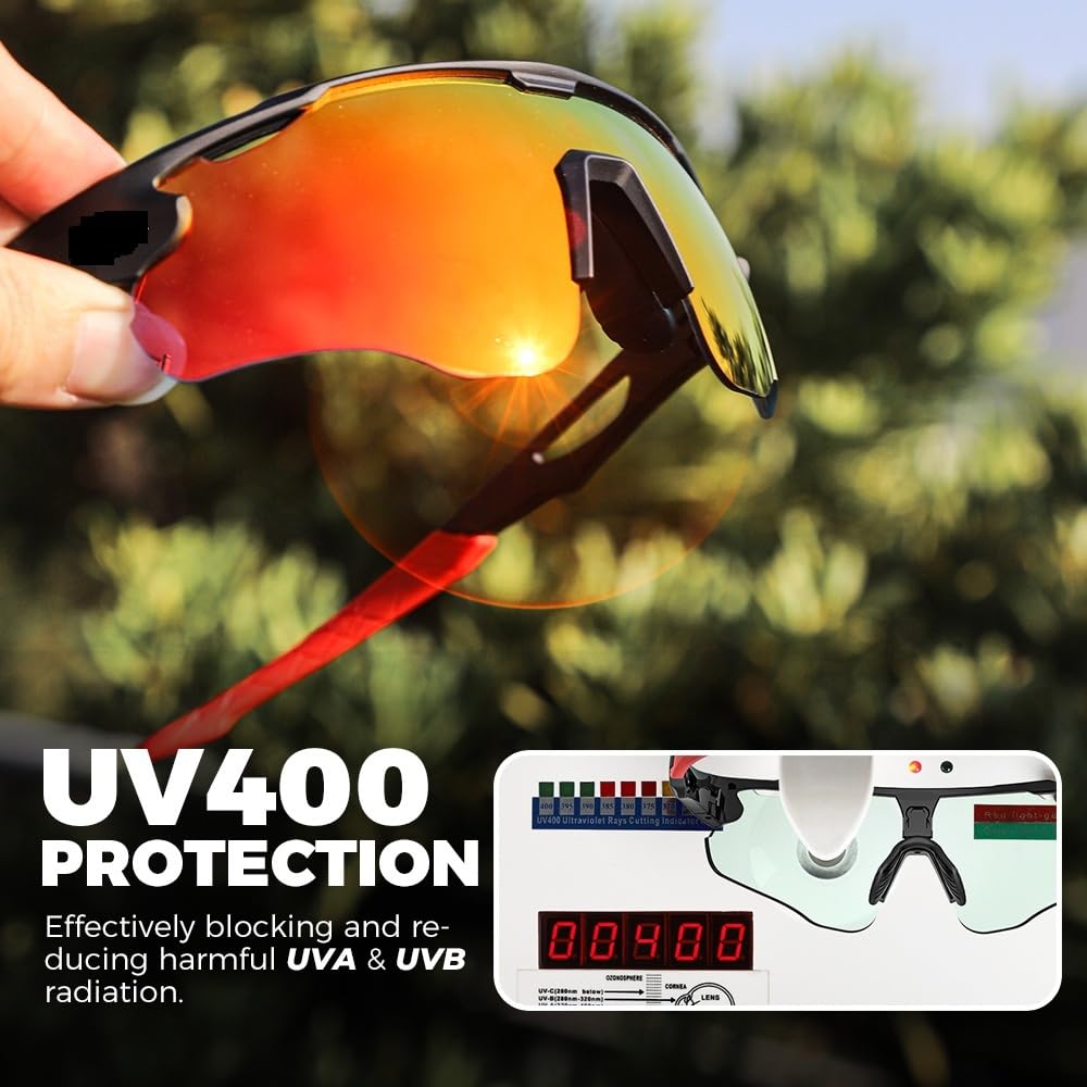 Gafas de Ciclismo Gafas de sol fotocromáticas for ciclismo | For hombres mujeres deportes UV400 protección bicicleta gafas montaña carretera bicicleta gafas