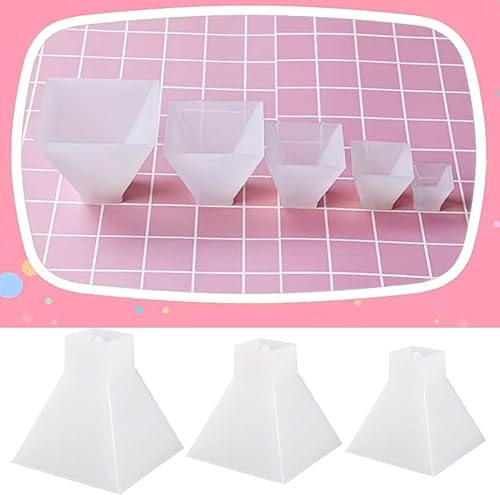 Miniatura 9 de Markeny Moldes de fundición de resina de 5 tamaños, molde de resina piramidal, moldes de silicona para manualidades, moldes de fundición