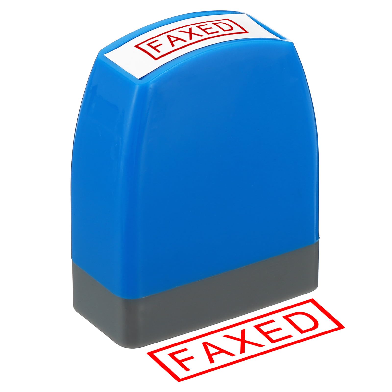 PATIKIL Faxed Stamp Self Inking, Red Ink Office Stamps Pre Inked Message Stamp Refillable Business Stamp Style 1, Blue โ image 1
