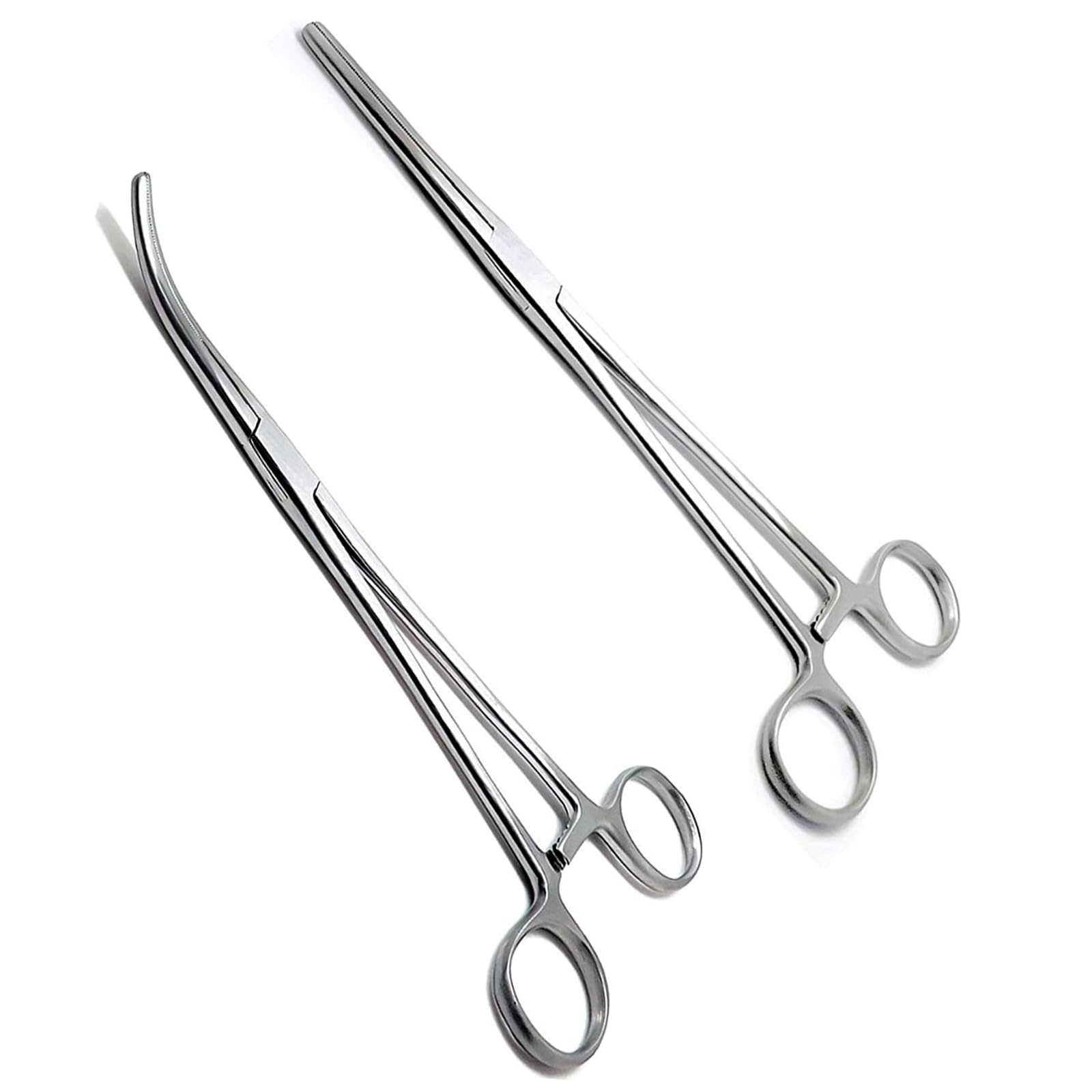 2 Pcs Locking Piercing Pliers, Multipurpose Fishing Forceps, Stainless Suturing Piercing Clamp with Powerful Serrated Jaw for Pet Grooming Care DIY Crafting, Veterinary, Jewellery Clamp, 12.5cm