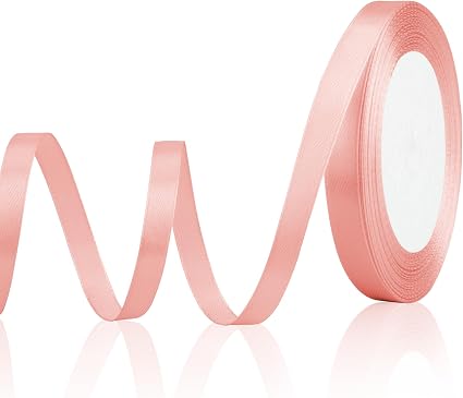 Amazon.com: Pink Ribbon Rose Gold Ribbon for Gift Wrapping 3/8 Inch 25 ...