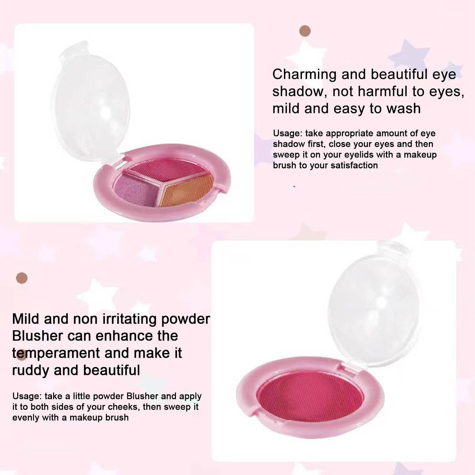 Keptfeet 4 Giocattoli Cosmetici per Ragazze | Kit per Trucco per Bambini | con Pennello per Trucco Rossetto | Set di Giochi per Trucchi Finti Regali per Natale, Ringraziamento, Compleanno