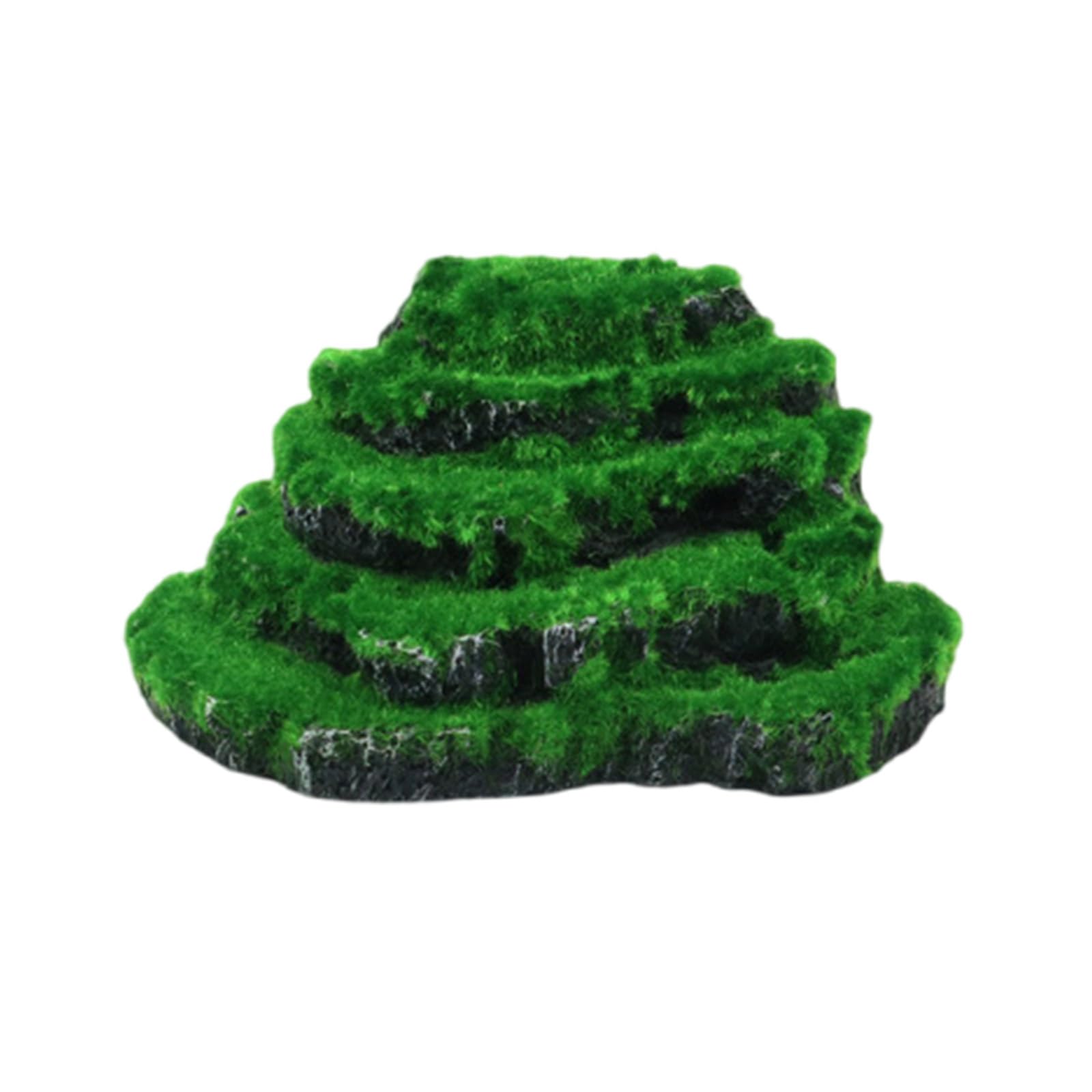 NEWFT Terraced Rockeries Landscape Resins Living Room Aquariums Decoration Unique Artificial for Aquascaping Lover