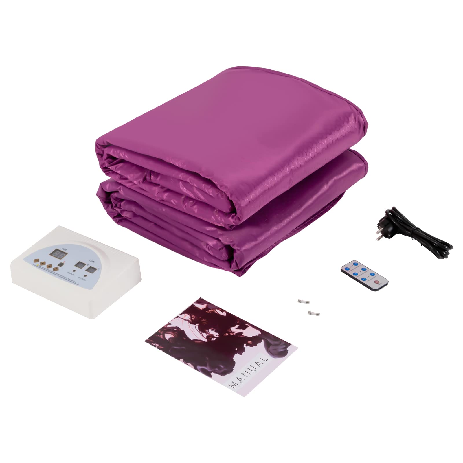 Couverture de sauna infrarouge 650 W 180 x 80 cm contrôleur 2 zones violet