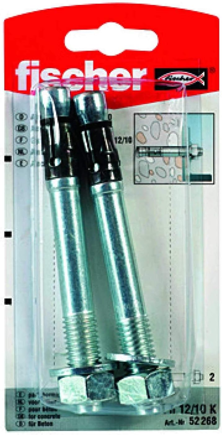 Fischer 52268 FAZ II 12/10 K Bolt Anchor - Multi-Colour (2-Piece)