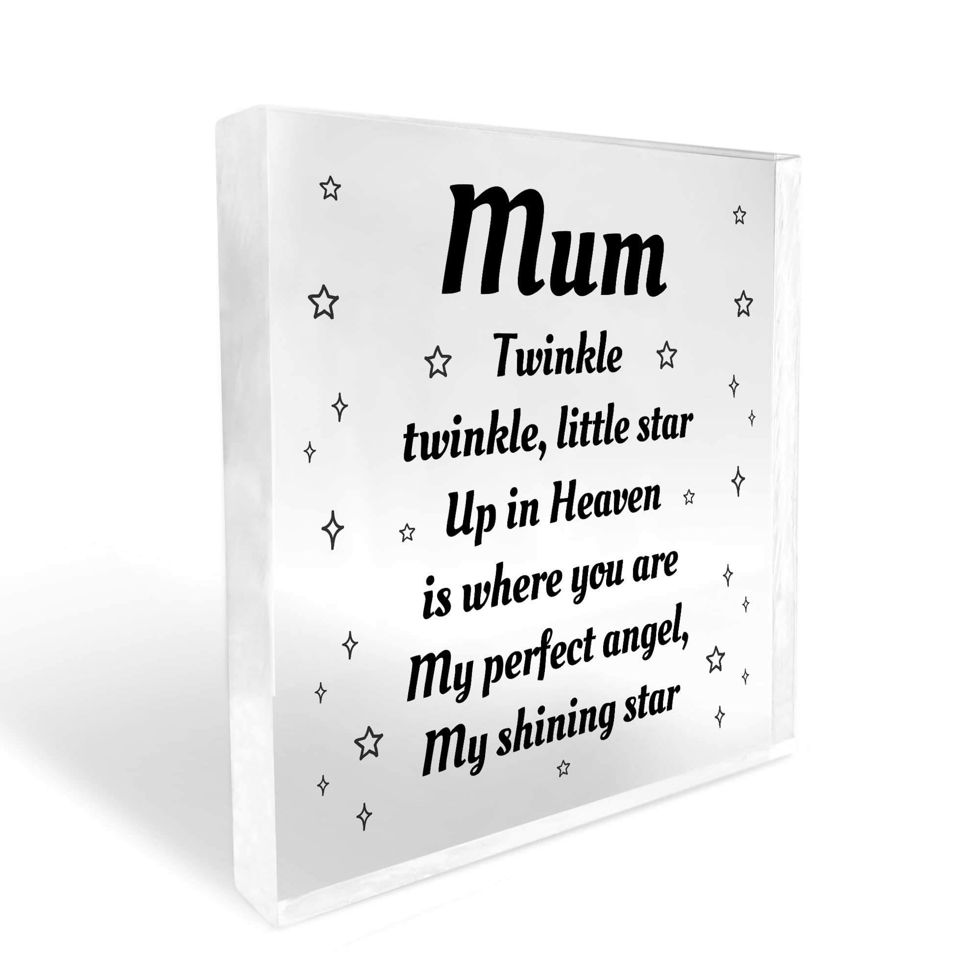 Red Ocean Mum Memorial Plaque For Mothers Day Birthday In Memory Standing Plaque For Mum