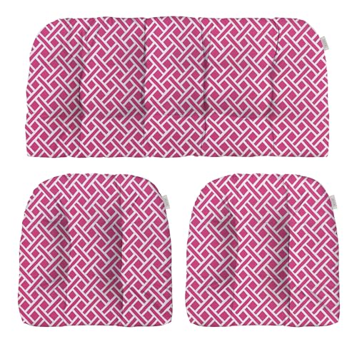RSH DECOR 3-Piece Wicker Cushion Set for Outdoor Patio