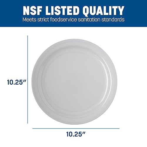Miniatura 4 de Carlisle FoodService Products Dallas Ware - Plato de plástico reutilizable con borde para bufés, hogar y restaurantes, melamina, 10.25 pulgadas,