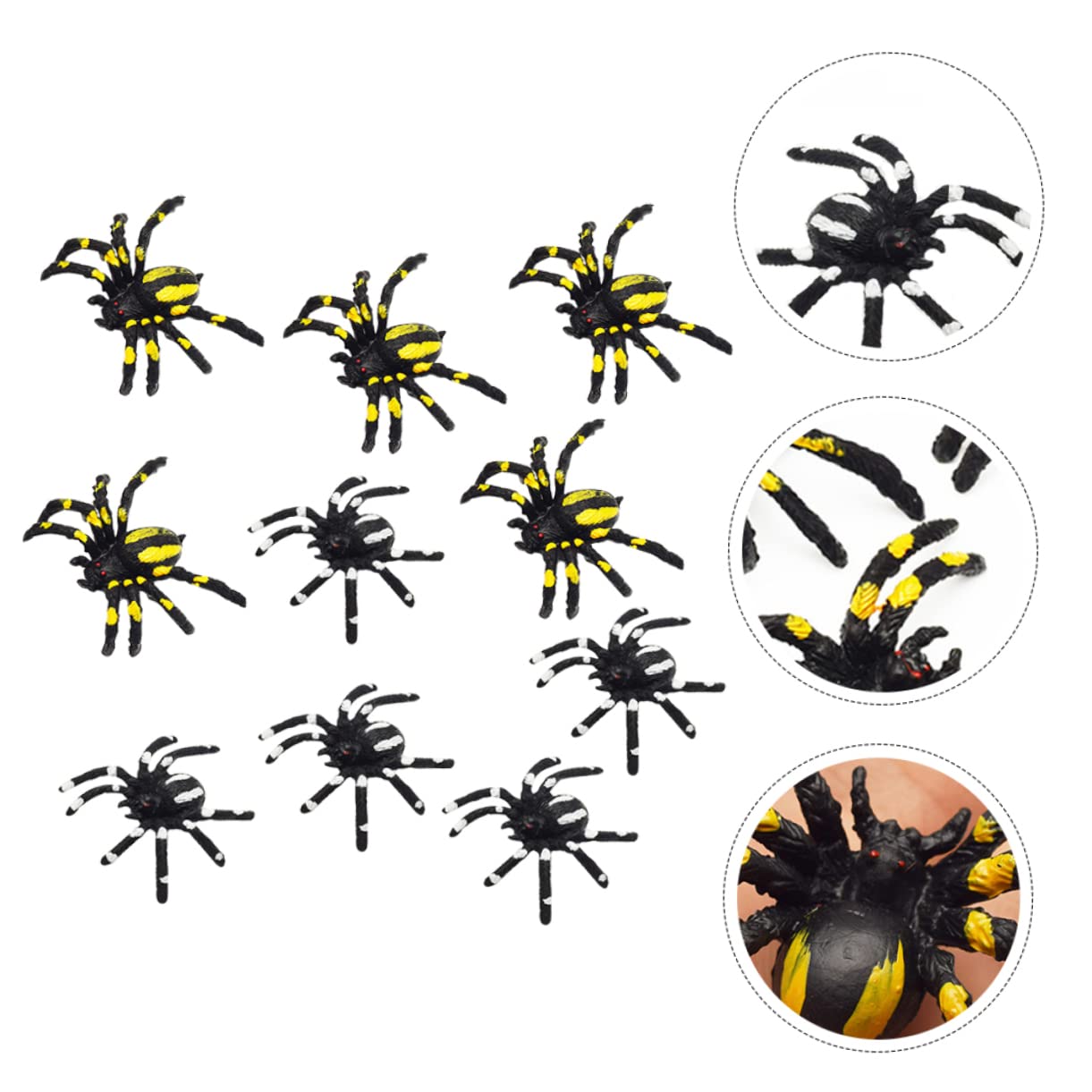 ibasenice 90pezzi Spiders Artificiali Per Halloween Giocattoli Spaventosi Realistici Per Feste e Scherzi Decorazioni Per Party e Eventi Di Paura