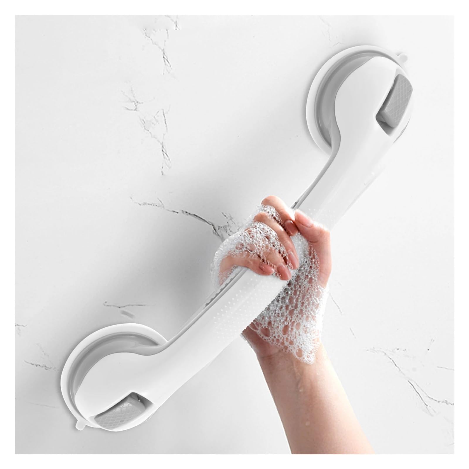 2 piezas de manijas ducha antideslizantes, agarre for inodoro, baño, bañera, barra plástico con ventosa, pasamanos Para ducharse