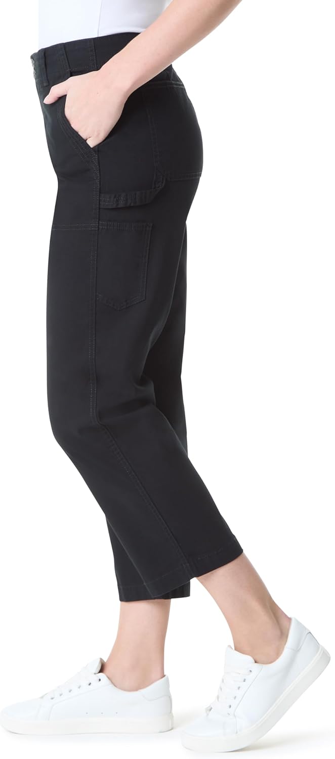 Gloria Vanderbilt Womens Cropped Carpenter Pant with 6 Pockets Standard - Image 3