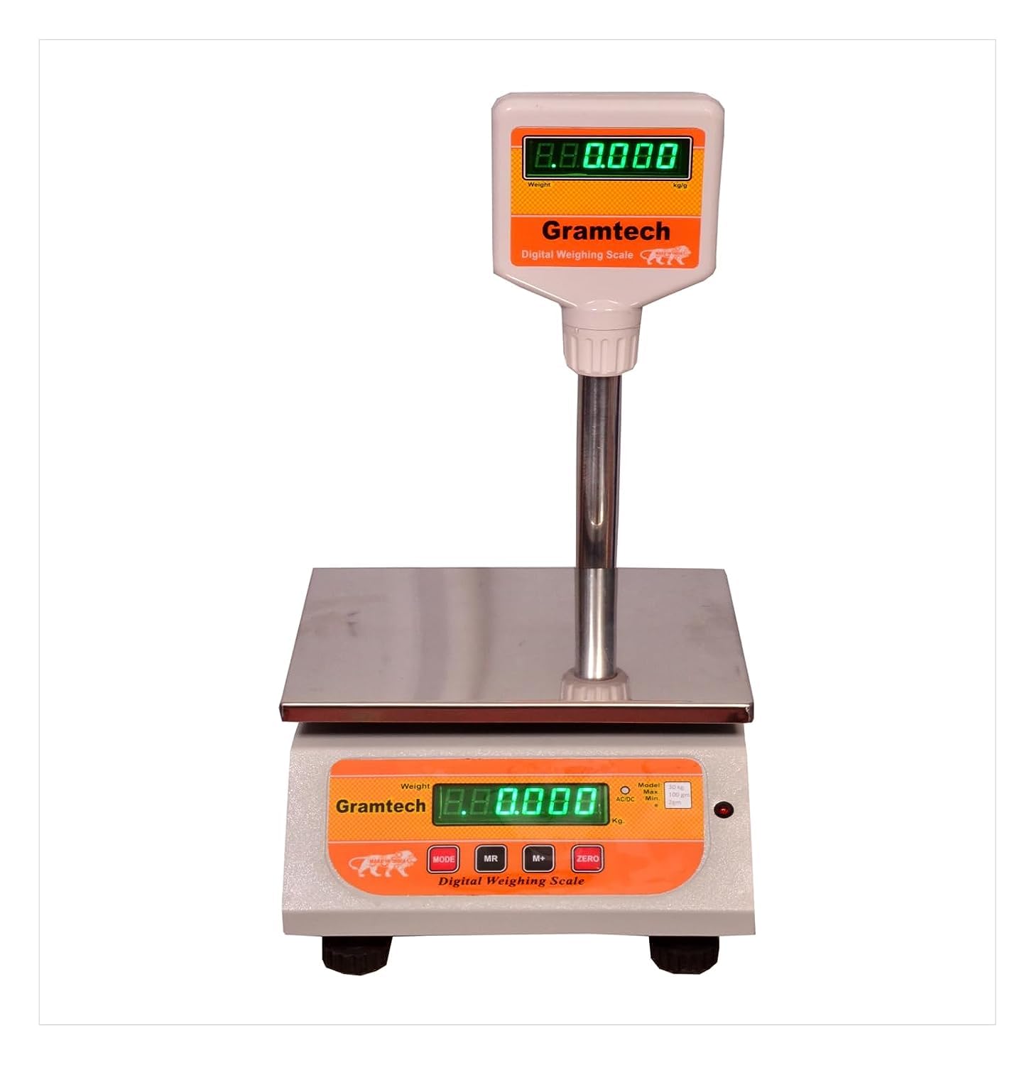 SHANTI ENTERPRISES Premium Digital weighing Scale & Rechargeable Battery & Adapter High Brightness Dual LED Display, (Weight Capacity 30kg* 2g) With 1 Year Warranty. (Weighing Capacity- (30kg*2g))-image-34