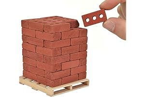 Mini Red Bricks with Pallet: Building Dreams with Tiny Precision