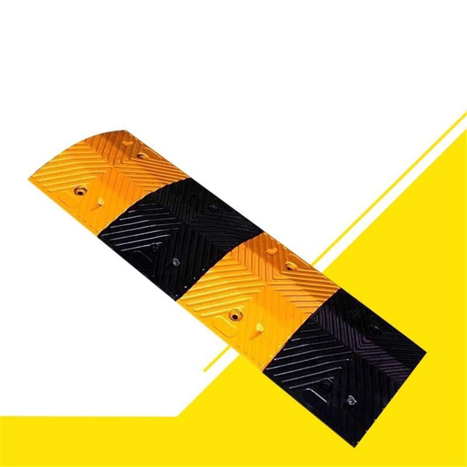 Rubber Speed Bump, Speed Humps 5M Speed Ramp Kit Yellow And Black Rubber Multiple Sizes，100X30X3Cm