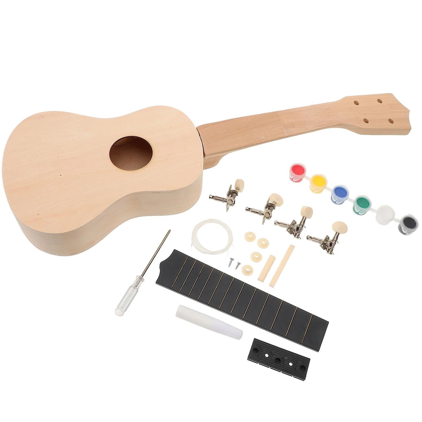 Zestawy Ukulele Niepomalowany Drewniany Instrument Muzyczny Ręcznie Robiony Zestaw Do Montażu Ukulele