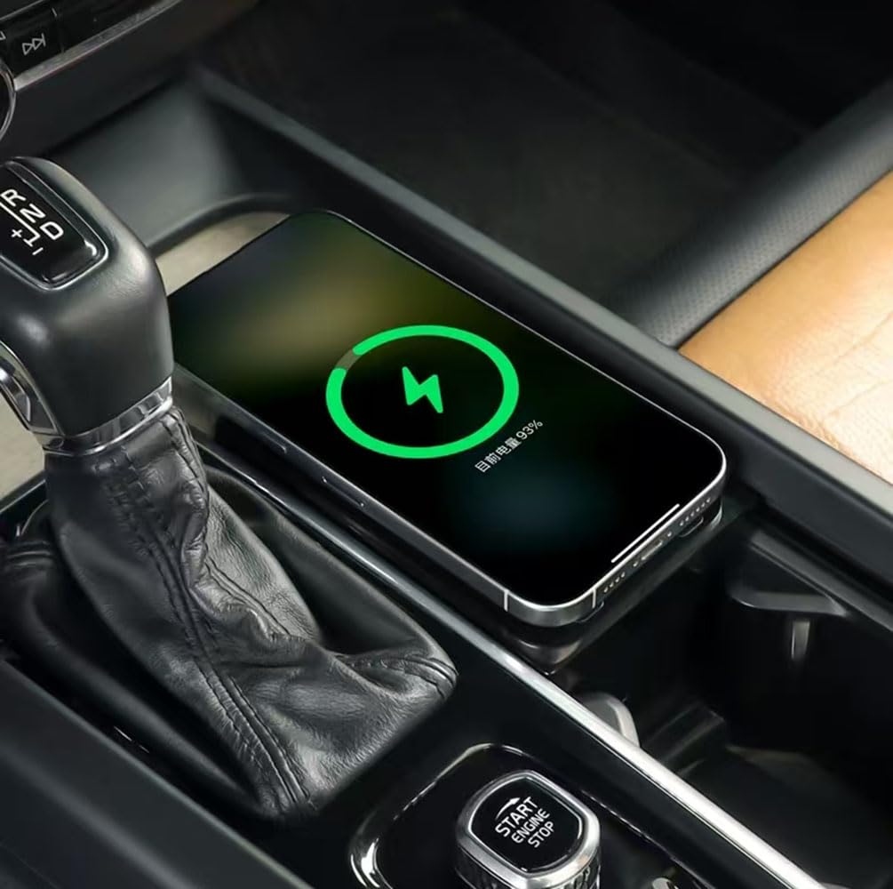 USB-Hub for Volvo XC60 XC90 S90 V90 S60 V60, einziehbare Hub-Dockingstation mit Schnellladekabel, Multi-Port, for Volvo-Zubehör, Dockingstation der Mittelkonsole, kabelloses Handy-Ladepad