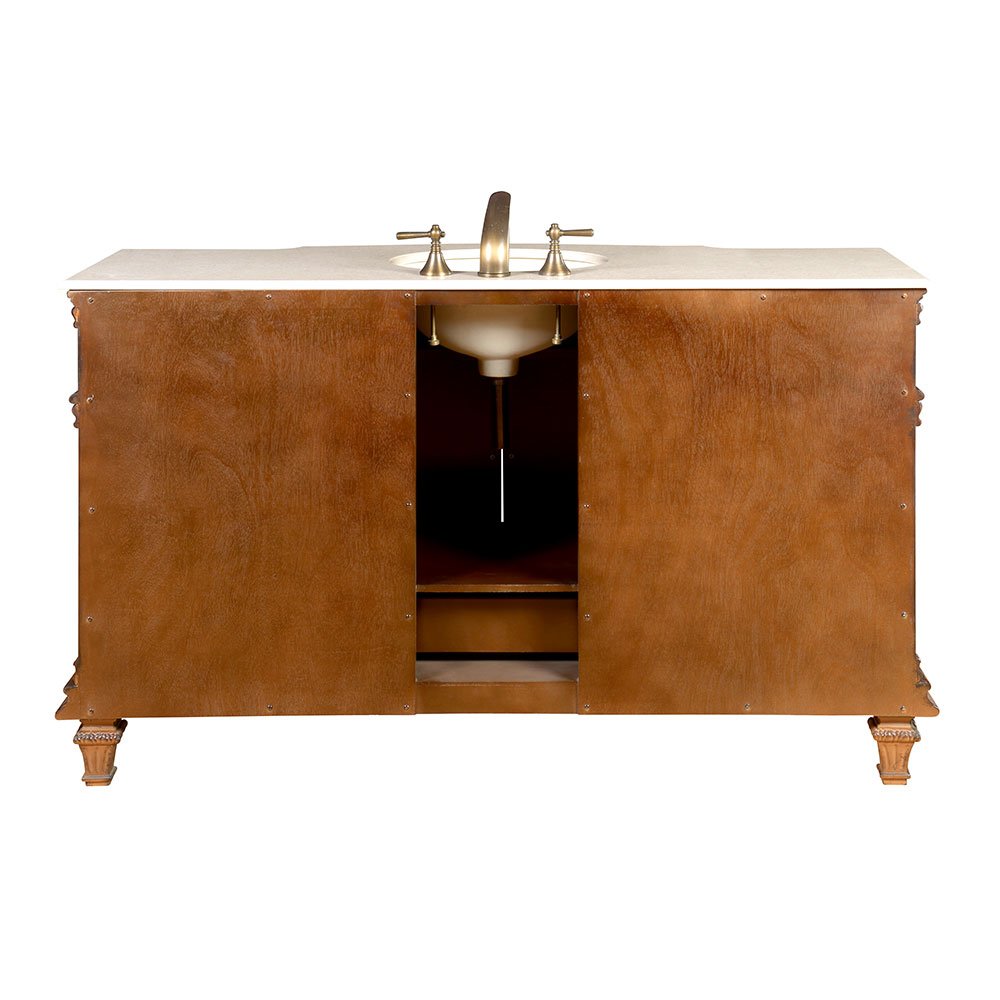 Onizbar 【Luxury】 Vanity Art Genoa 60 inch Vanity in Grey with Double Basin