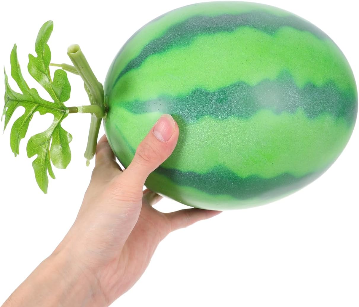 1 Pc Artificial Watermelon Realistic Foam Watermelon Prop Fake Fruit Decor for Photography Classroom Tool Window Display Kitchen Prop Home Decor Green 8.26 X 6.29 X 6.29 in