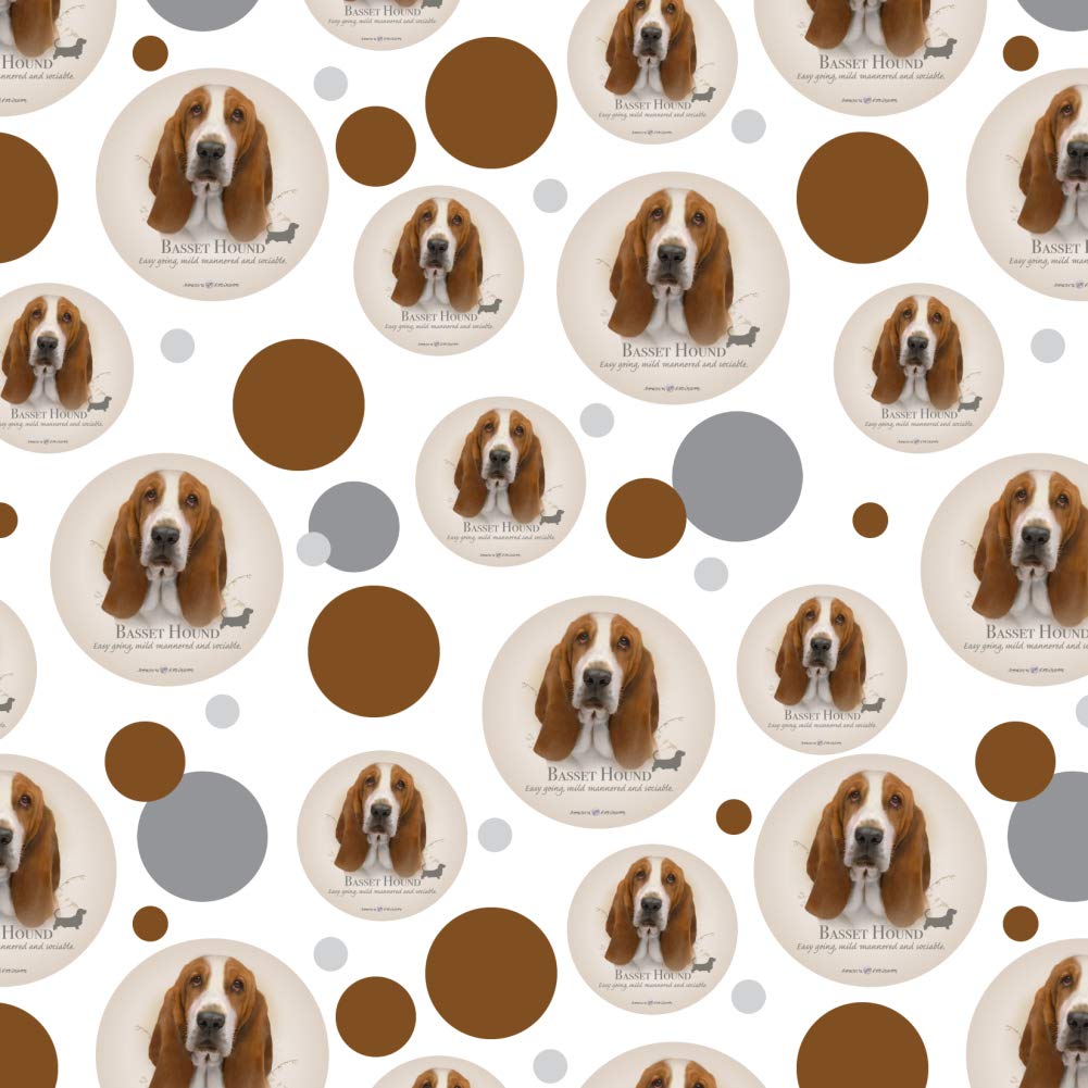 GRAPHICS & MORE Basset Hound Dog Breed Gift Wrap Wrapping Paper Roll