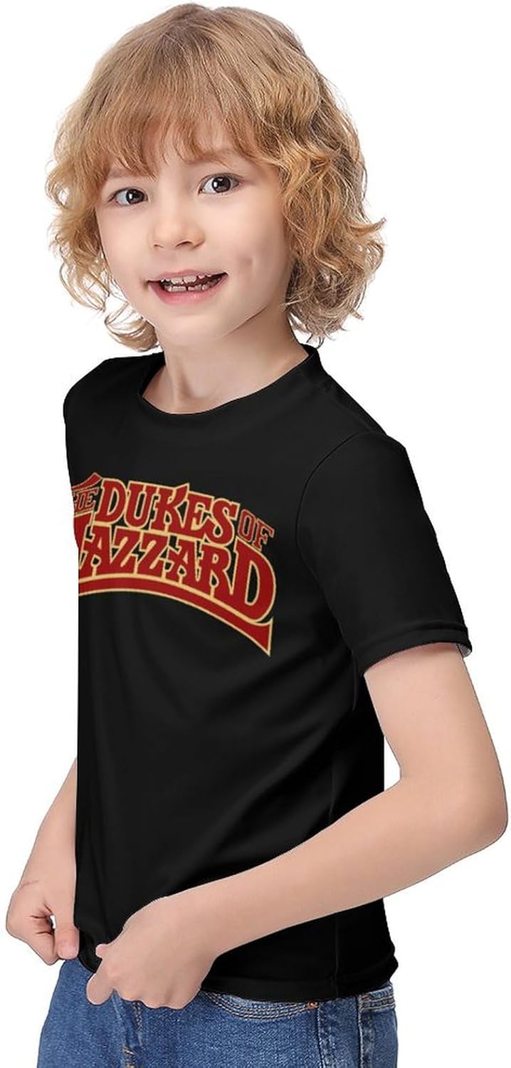 Girl's Crew Neck T Shirt Short Sleeve T-Shirt for Hazzard Dukes Tshirts,Comfortable Summer T-Shirt