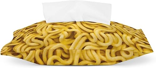 Ramen fideos textura caja de pañuelos cubierta decorativa para baño