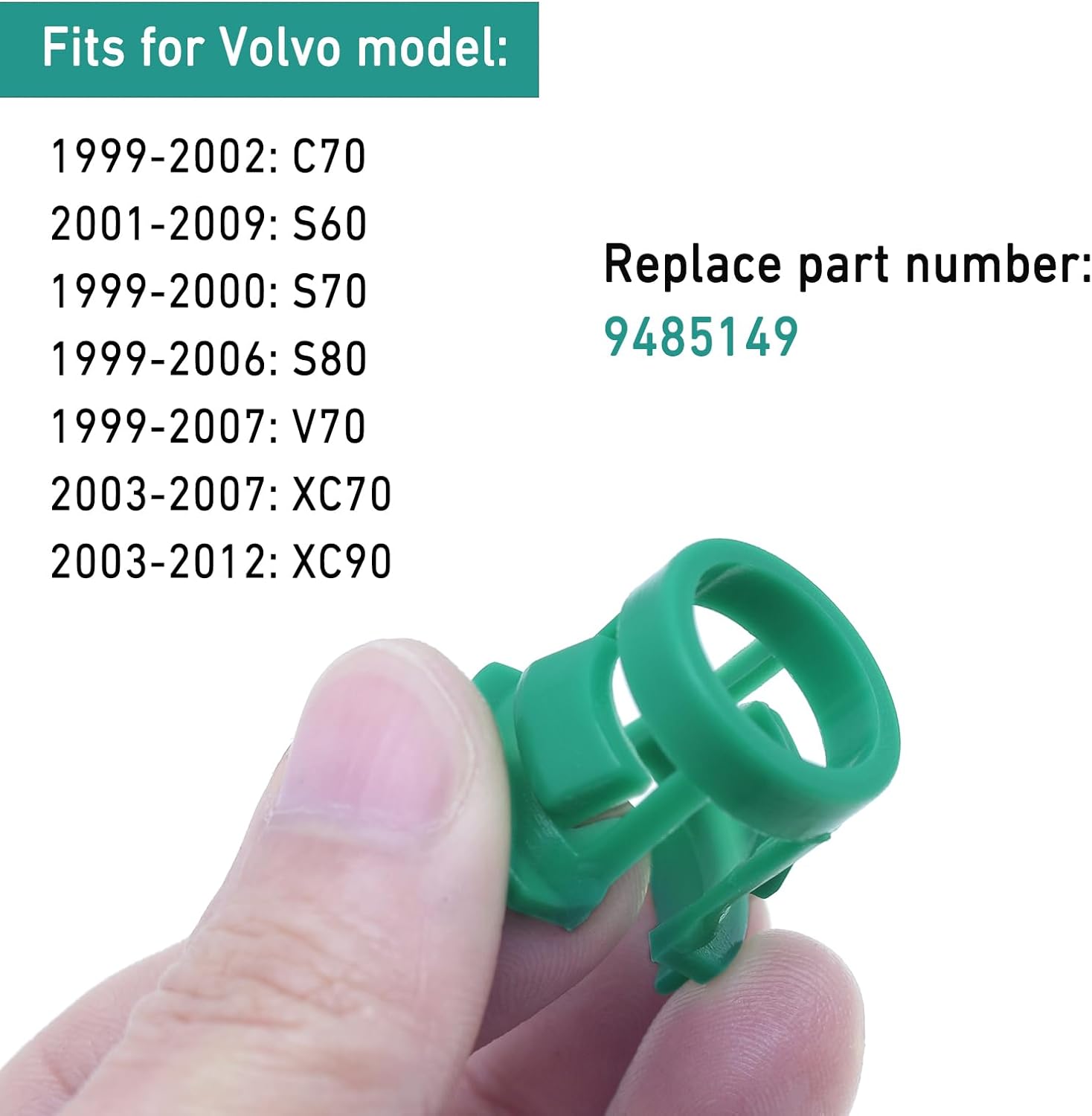Transmission Cooler Line Retainer Clips 9485149 Fit For Volvo S60 S70 S80 C70 V70 XC70 - Set of 12