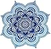The Boho Street - 100% Cotton Large Round Lotus Flower Mandala Light Weight Tapestry (1, Blue)