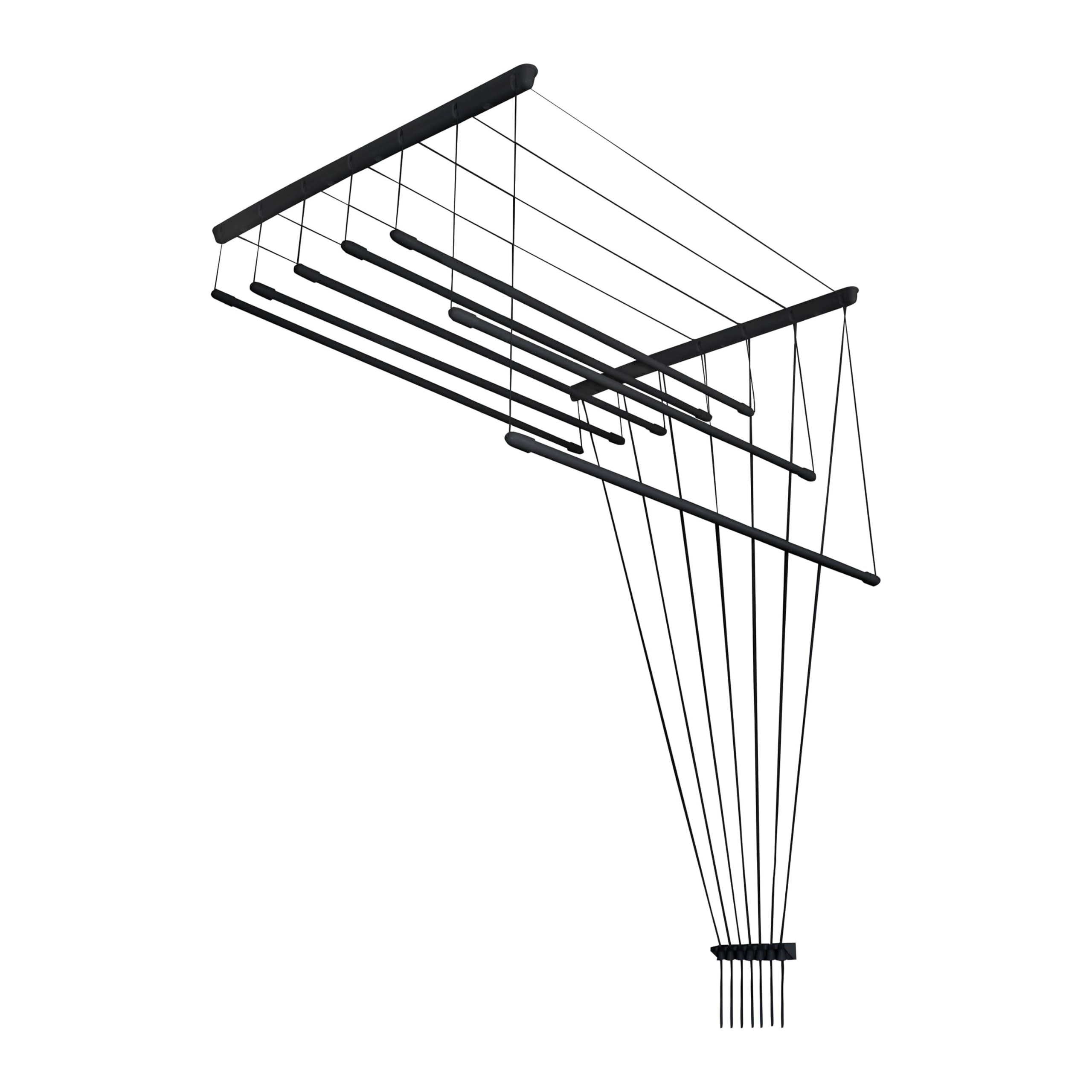 SEPIO Deckenwäschetrockner, 80 x 60,5 cm, Schwarz