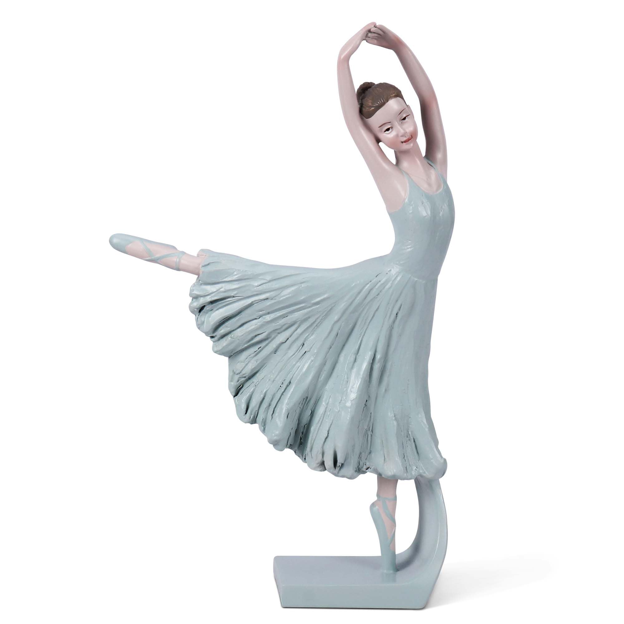 Goetland Ballerina Statue Ballet Girl Dancer Figurine Sculpture Shelf Home Decor Table Centerpieces Handmade Inspirational Gift for Girls Women Daughters