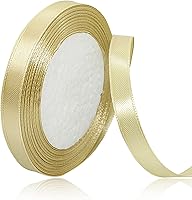 Vista 76 de Cinta de satén dorada de 3/4 pulgadas x 25 yardas, cinta de tela de color sólido para envolver regalos, manualidades, fabricación de lazos