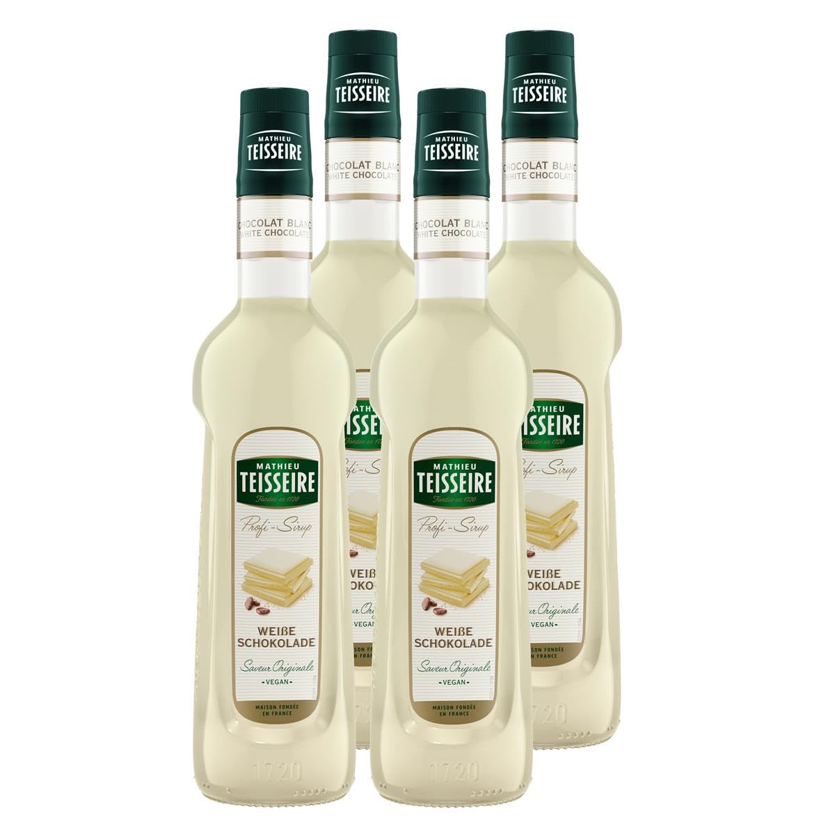 Mathieu Teisseire Getränke-Sirup Weiße Schokolade 0,7L - Cocktails (4er Pack)