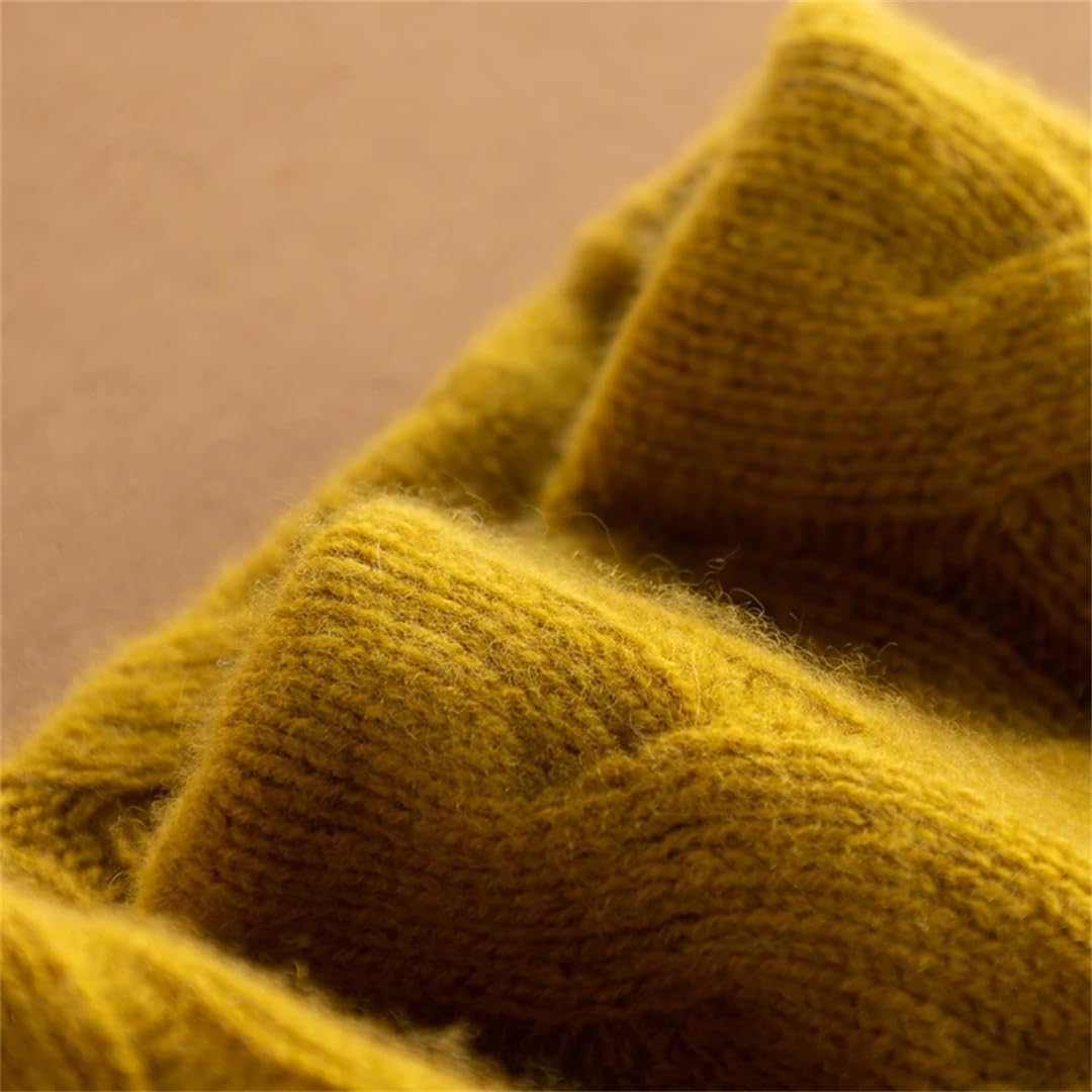 Lmtossey Sciarpa da donna ad anello in cashmere di capra tinta unita lavorata a maglia invernale per tenere al caldo le sciarpe