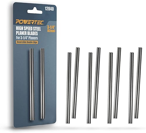 POWERTEC 12840-P5 - Juego de 10 cuchillas de repuesto HSS de 3-14 pulgadas para Bosch, Black&Decker, Craftsman, DeWalt, Hitachi, Ryobi, Makita, disponible en Yaxa El Salvador