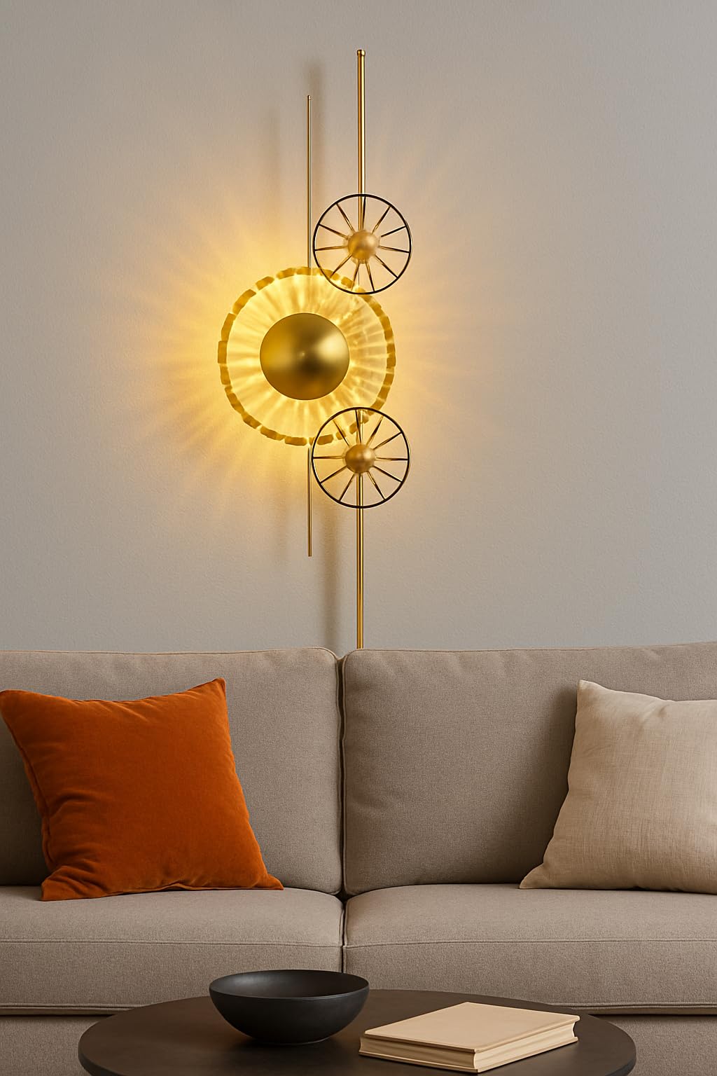 Blissbells Modern LED Wall Light - Golden Design -4