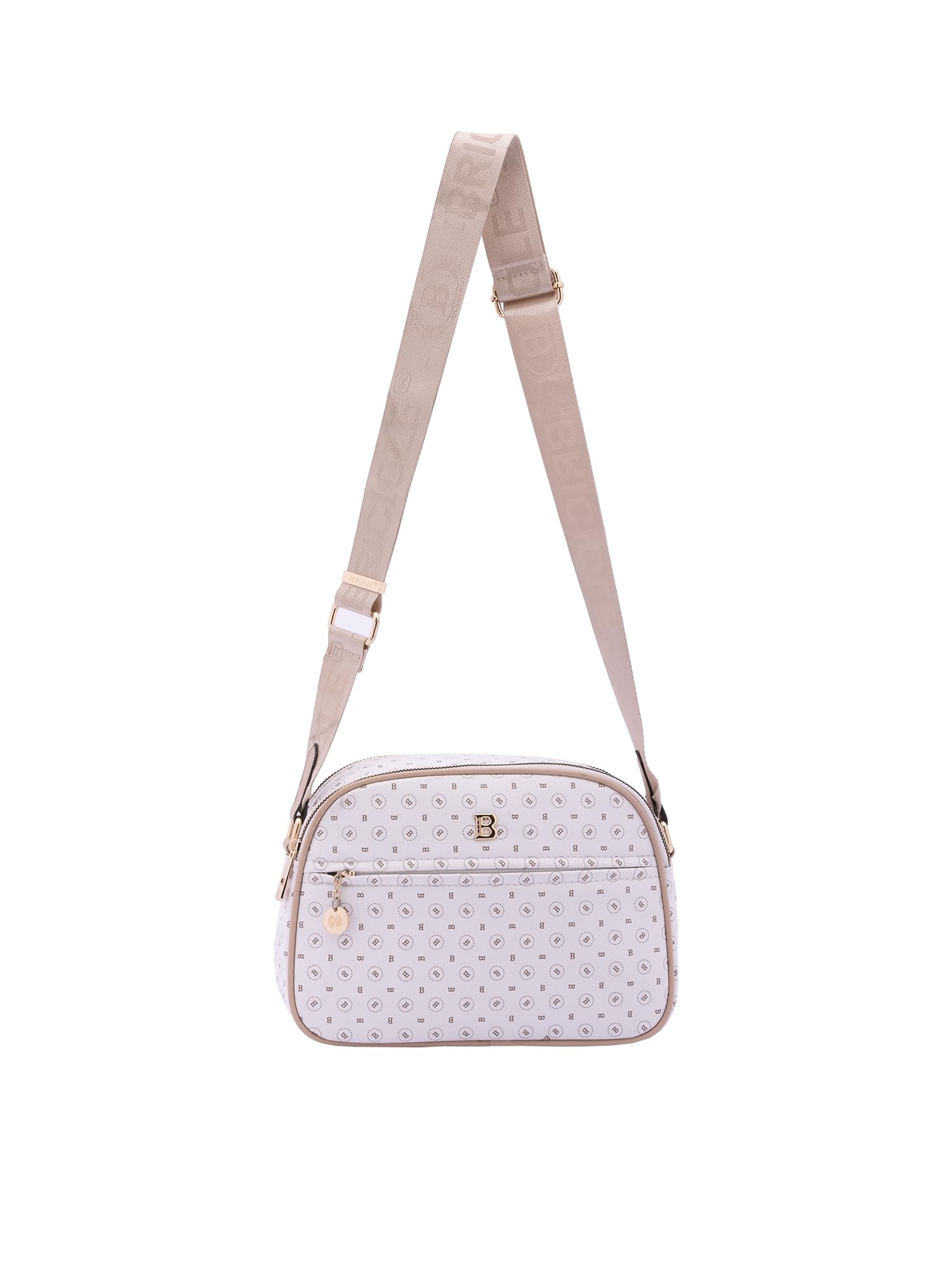 Bolso Bandolera Mujer Ecopiel con Cremallera - Negro y Marrón