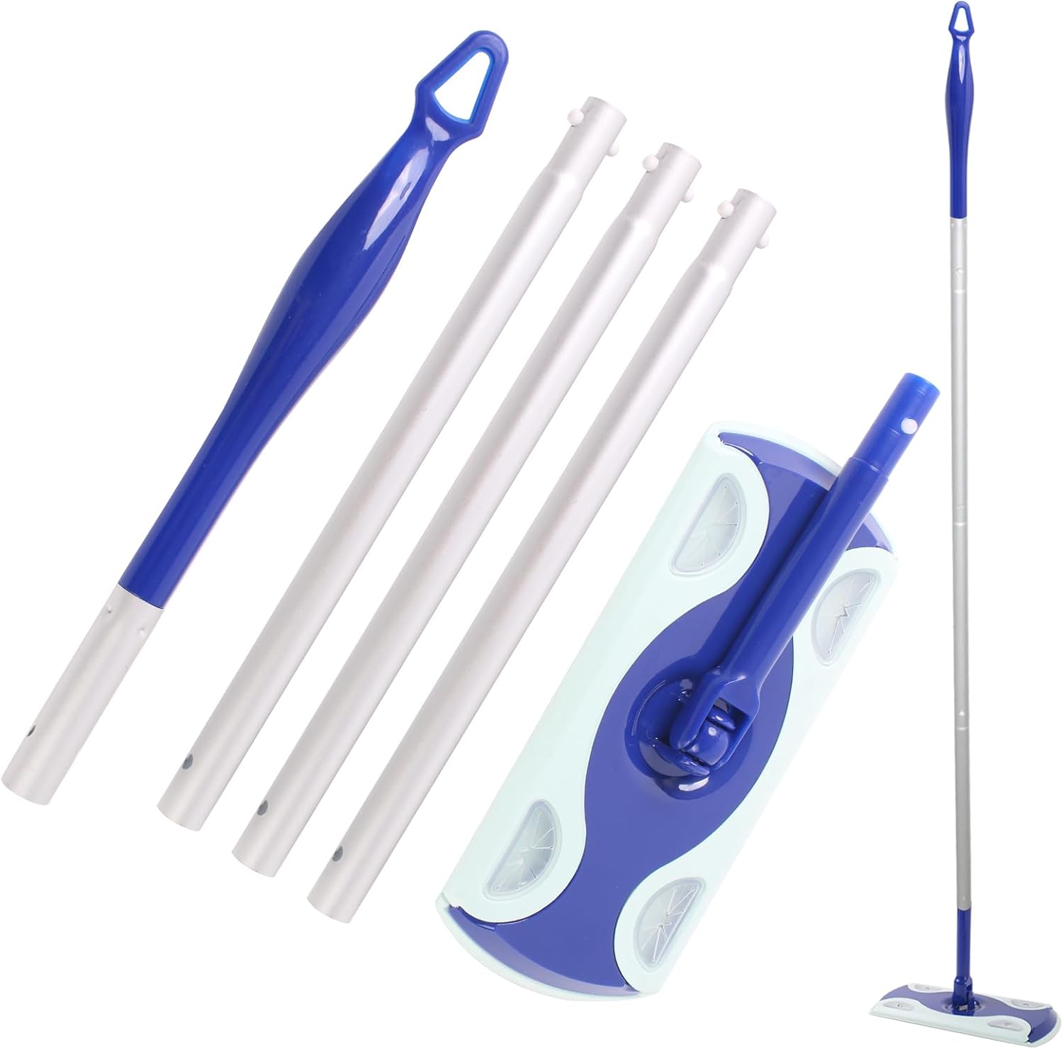 mop handle compatible with swiffer, detachable extra long dry and dust mop handle fits swiffer (mopping cloths not included)