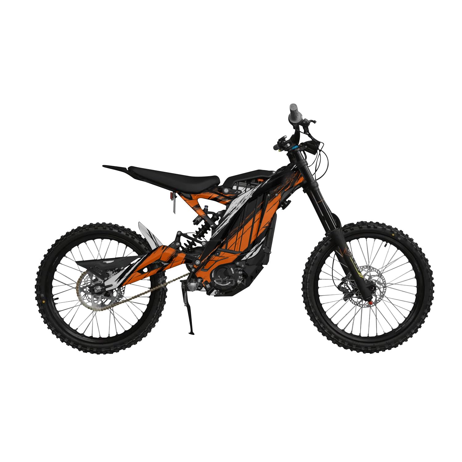 Surron Light Bee Graphics Kit Wrap - Grunge Orange - Sur-Ron Skin - Premium 3M Vinyl Protective Wrap Decal Cover - Easy to Apply | Crafted in The USA by MightySkins