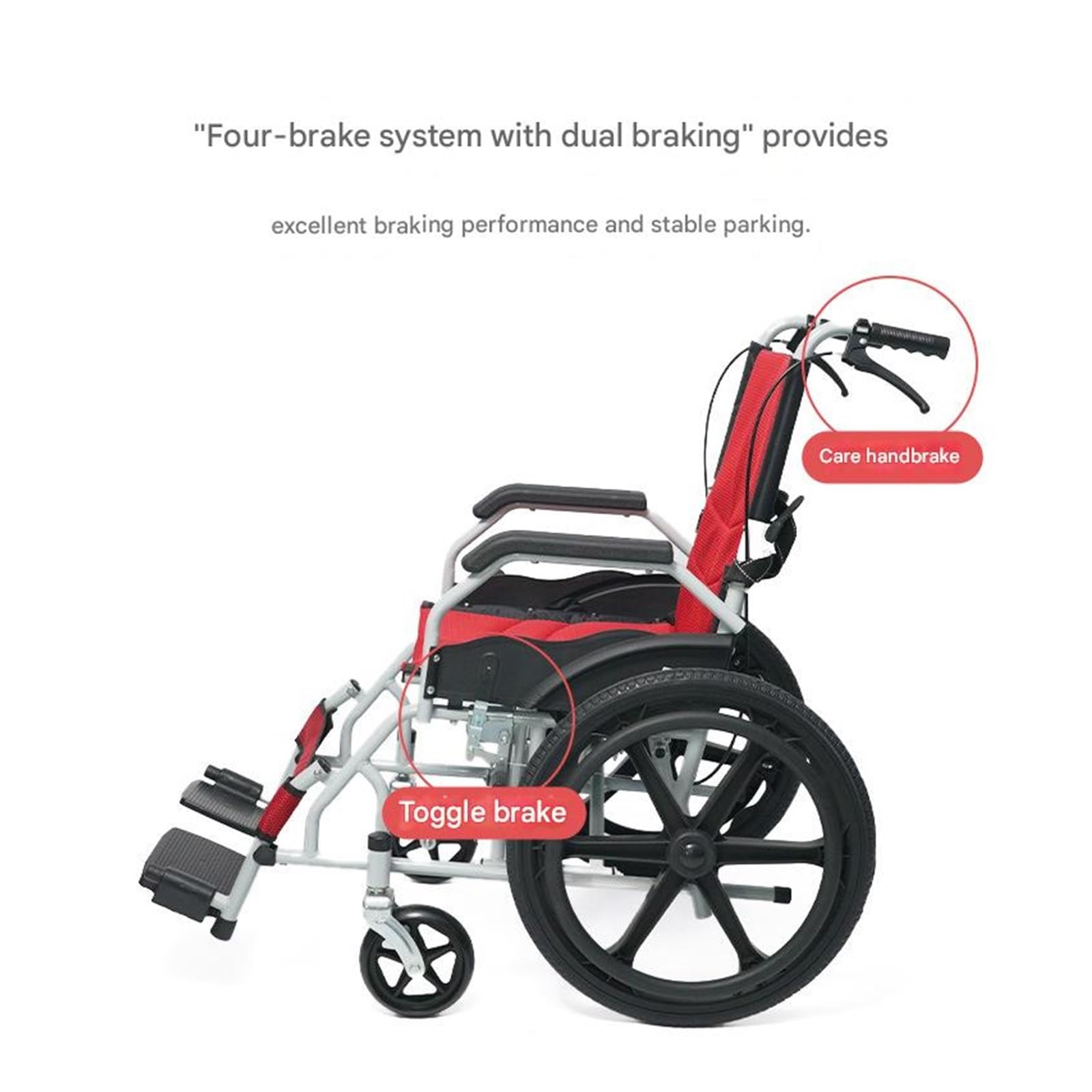 Silla De Ruedas Plegable Ligera 12kg - Para Mayores Y Adultos Con Frenos Seguridad, Todo Terreno Y Respaldo Ajustable Para Playa/Ciudad
